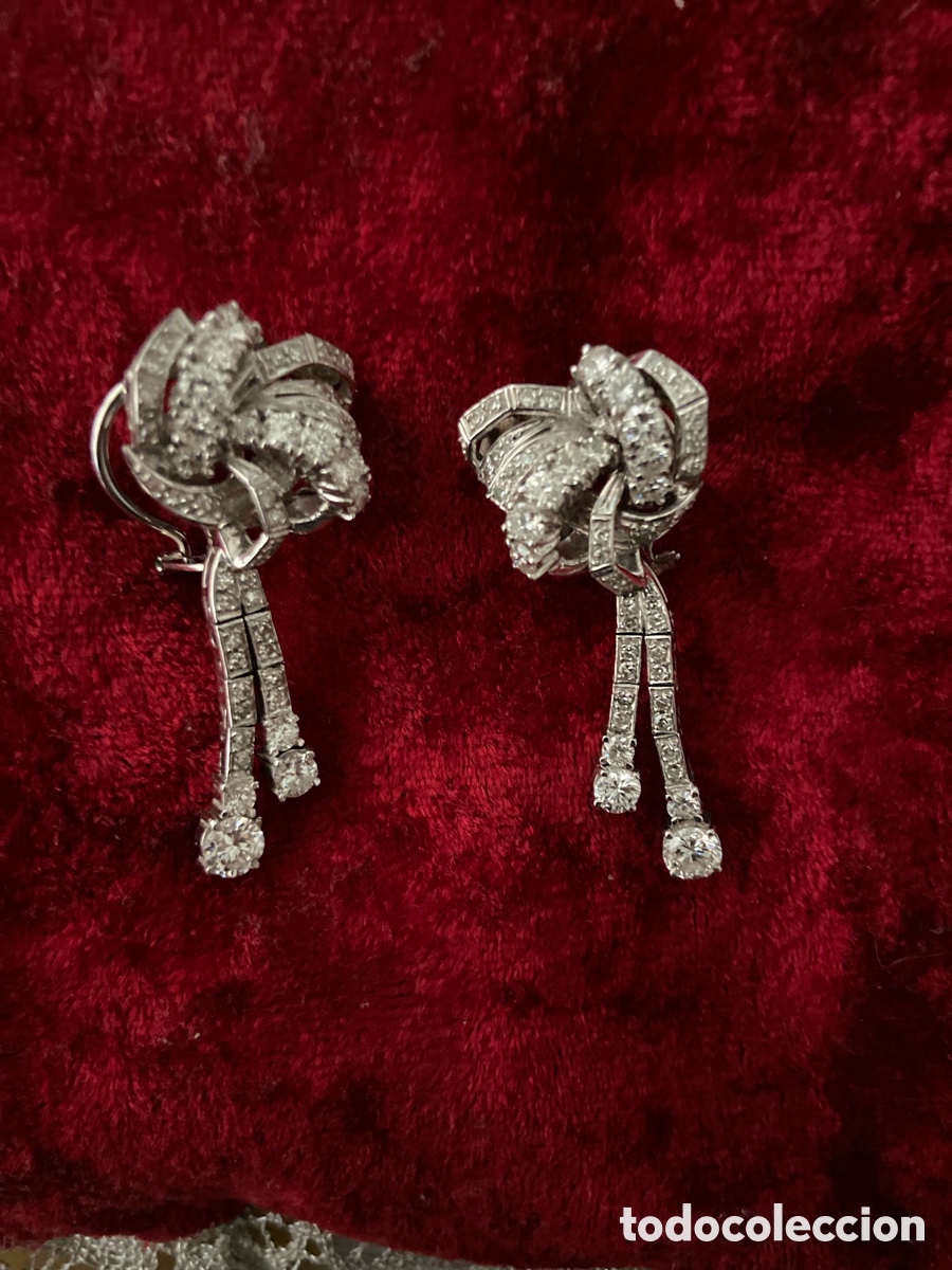 Joyeria: Pendientes de oro blanco y brillantes - Foto 3