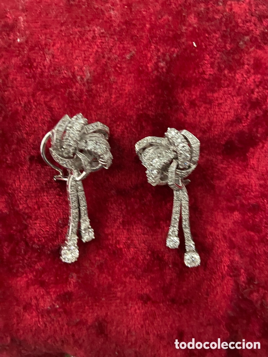 Joyeria: Pendientes de oro blanco y brillantes - Foto 1