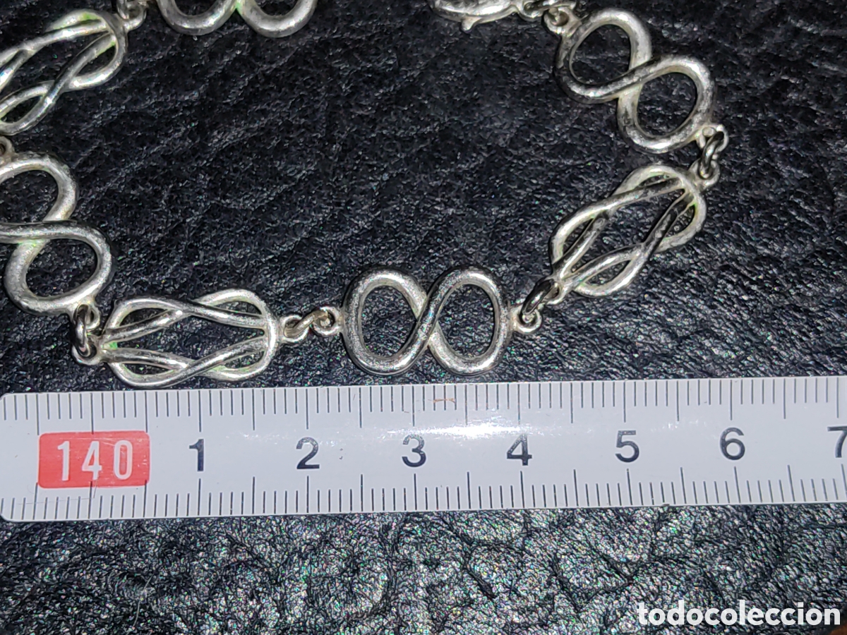 Joyeria: Pulsera plateada con eslabones en ocho. - Foto 3
