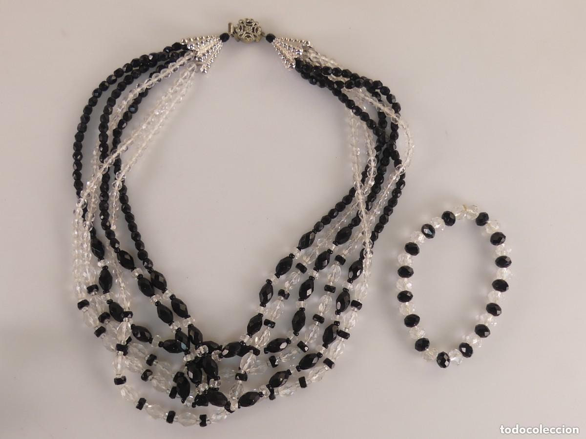 Joyeria: Conjunto de Collar y Pulsera Cuentas Negros y Blancos - Foto 1