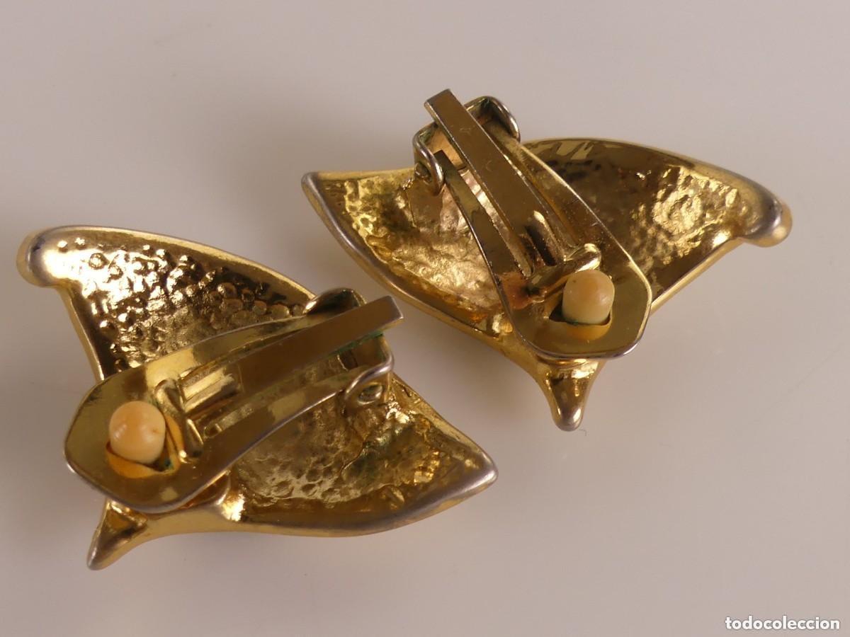 Joyeria: Conjunto de Collar Pendientes Dorados y Esmalte - Foto 6