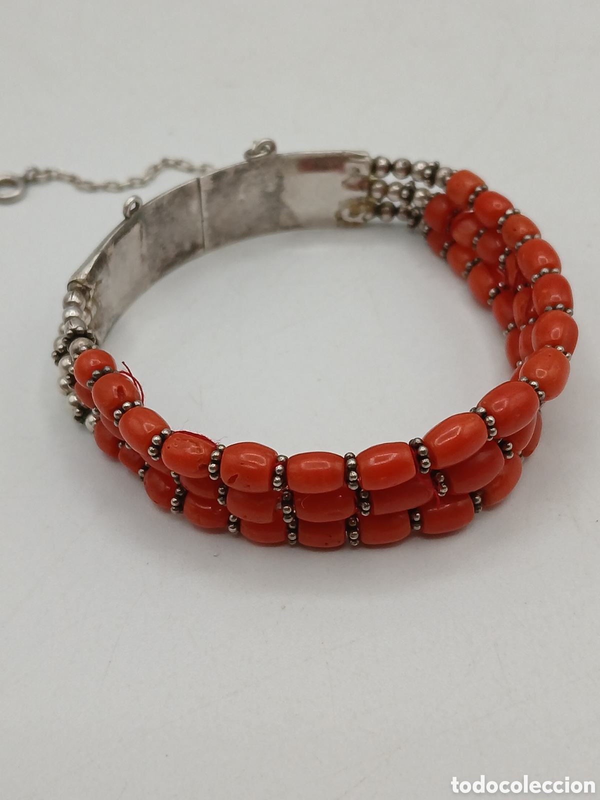 Joyeria: Pulsera plata 925mls y coral rojo - Foto 4