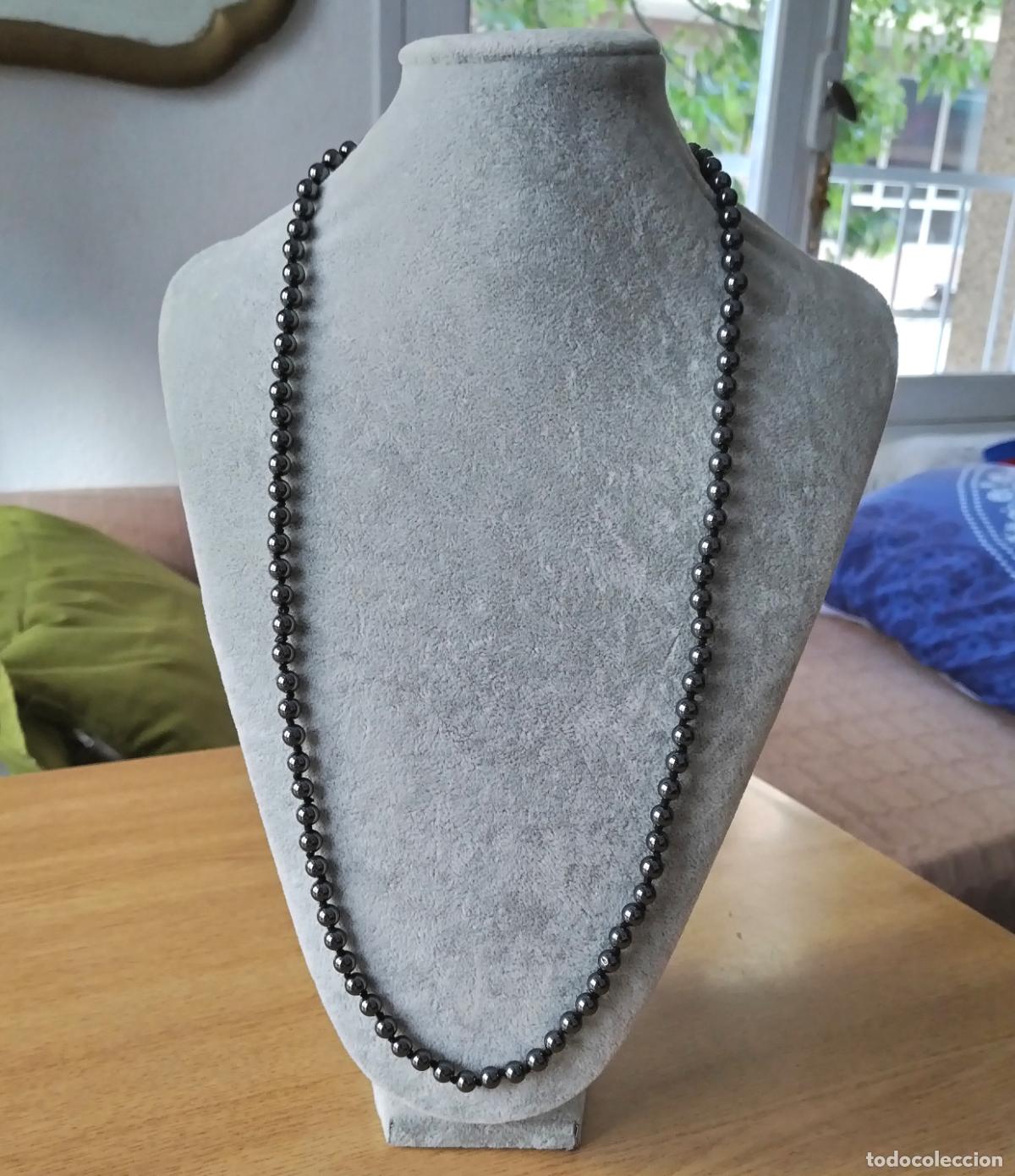 Joyeria: Collar de cuentas de hematitas grises. - Foto 2