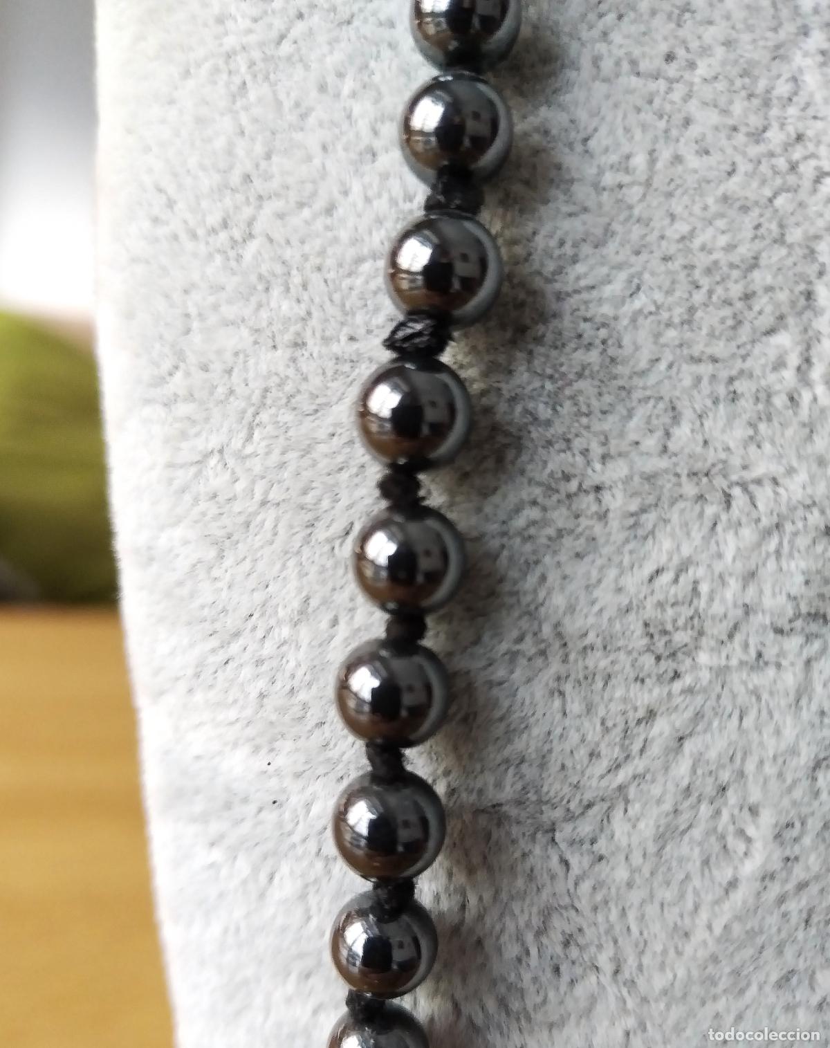 Joyeria: Collar de cuentas de hematitas grises. - Foto 4