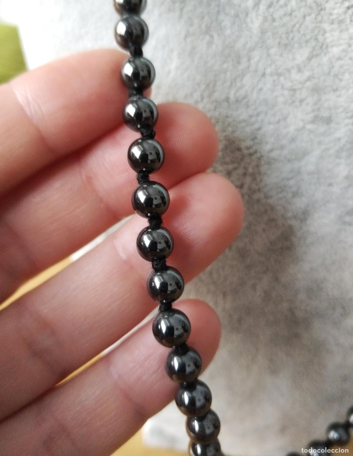 Joyeria: Collar de cuentas de hematitas grises. - Foto 6