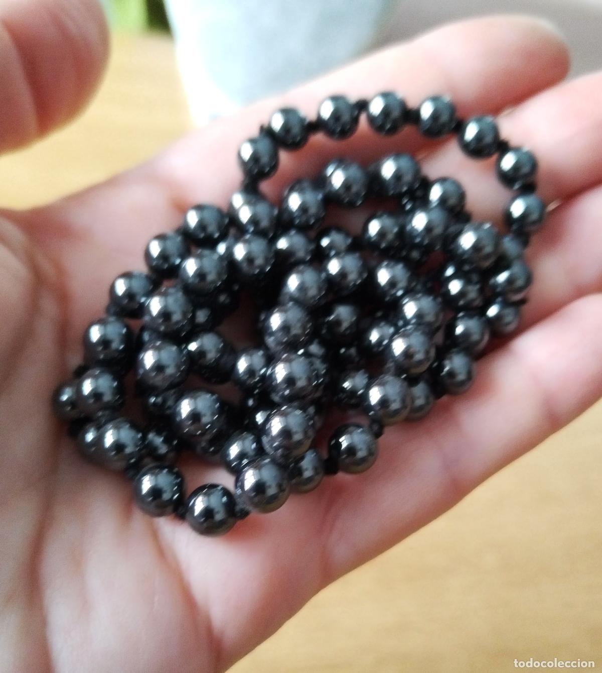 Joyeria: Collar de cuentas de hematitas grises. - Foto 1