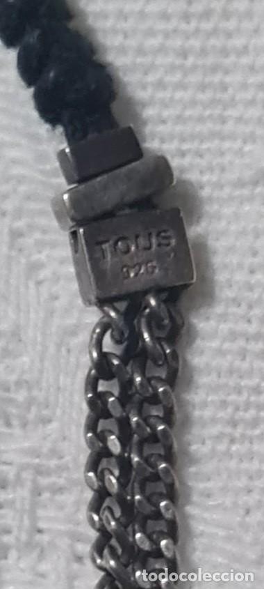 Joyeria: PULSERA TOUS EN PLATA DE LEY 925 CORD&Oacute;N NEGRO - Foto 2