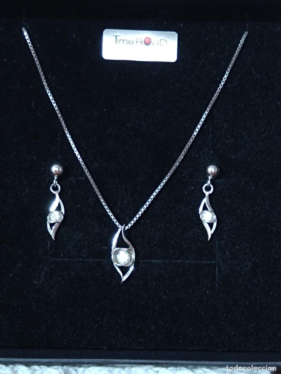 Joyeria: Juego de collar y pendientes, plata s/e. - Foto 1