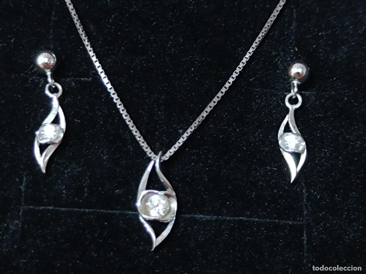 Joyeria: Juego de collar y pendientes, plata s/e. - Foto 2