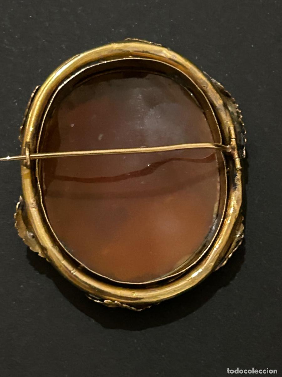 Joyeria: ANTIGUO BROCHE CAMAFEO DE CONCHA ORO - Foto 9