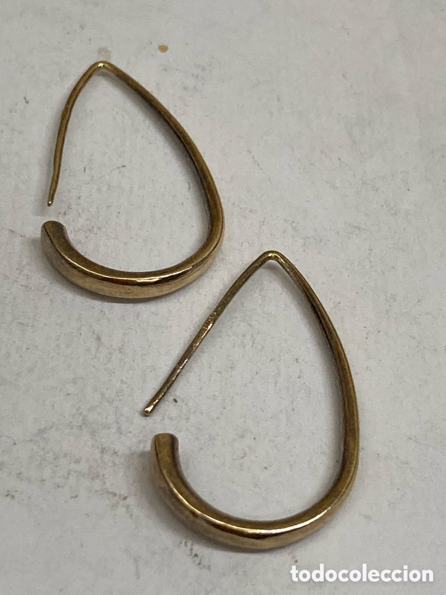 Joyeria: Pendientes de plata dorada P190 - Foto 1