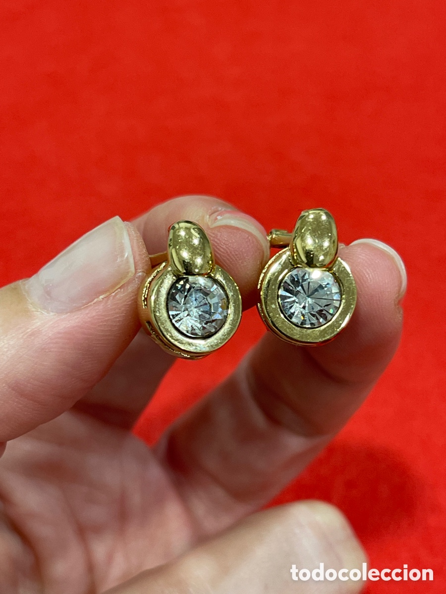 Joyeria: Pendientes chapados en oro tipo dormilonas. - Foto 1