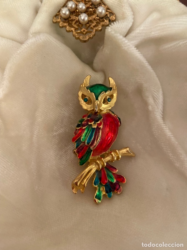 Joyeria: Broche buho vintage dorado - Foto 2