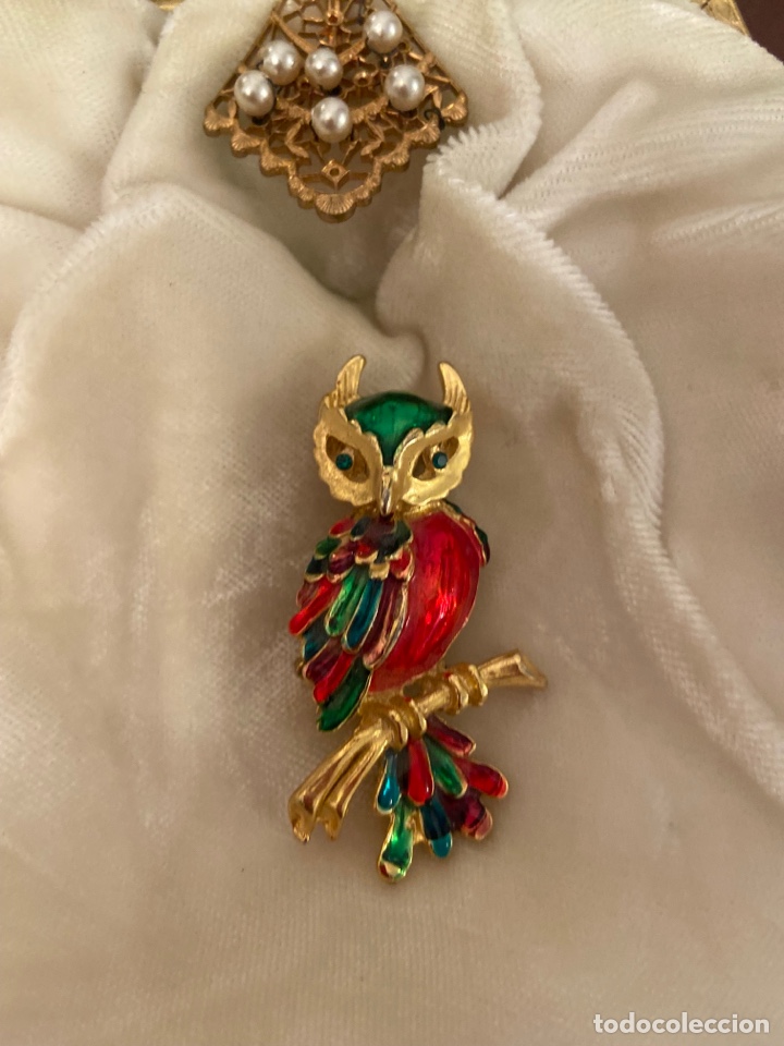 Joyeria: Broche buho vintage dorado - Foto 1