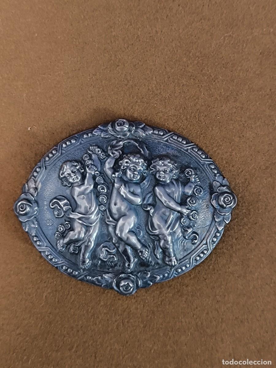Joyeria: BROCHE CON QUERUBINES EN PLATA - Foto 5