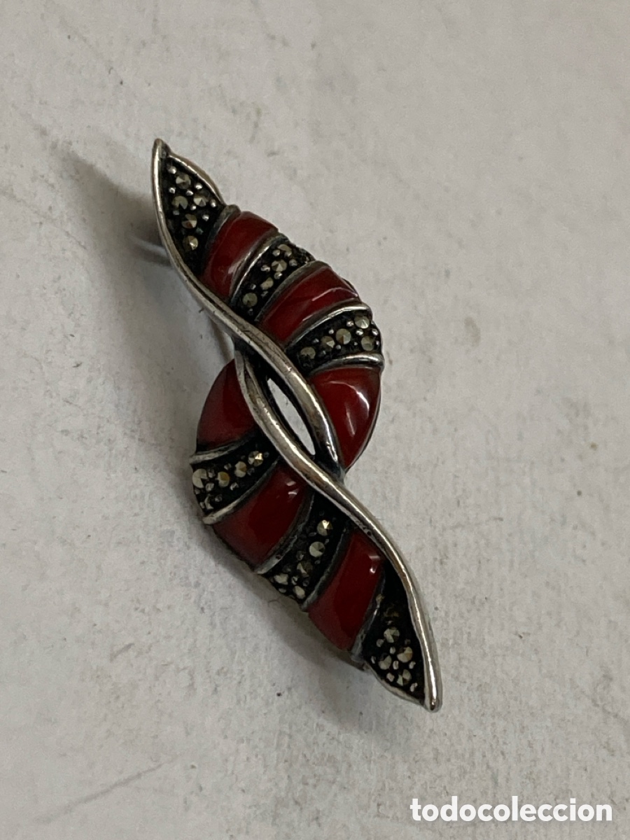 Joyeria: Broche de plata engastado B82 - Foto 1