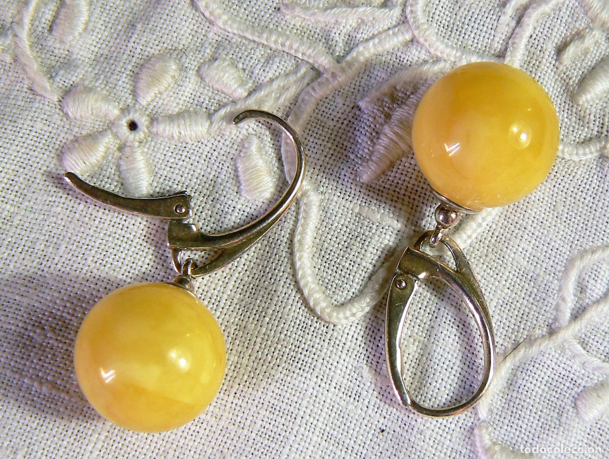 Joyeria: PENDIENTES DE AMBAR YEMA DE HUEVO - Foto 3
