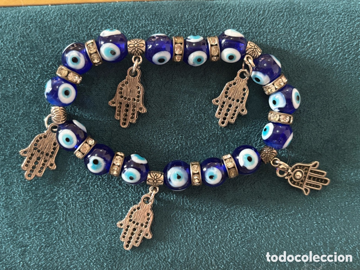 Joyeria: Pulsera el&aacute;stica ojo turco mano de F&aacute;tima - Foto 2