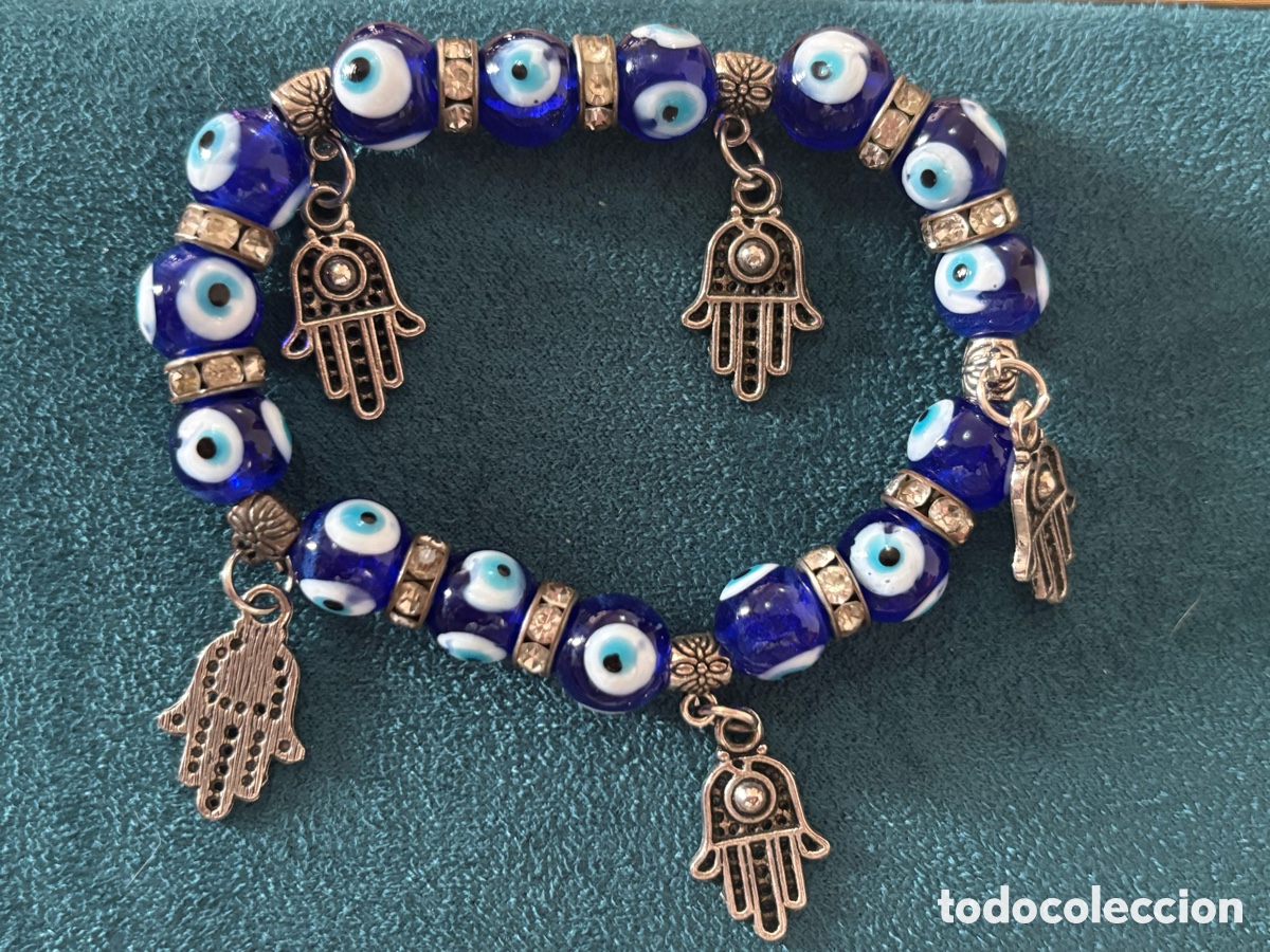 Joyeria: Pulsera el&aacute;stica ojo turco mano de F&aacute;tima - Foto 1