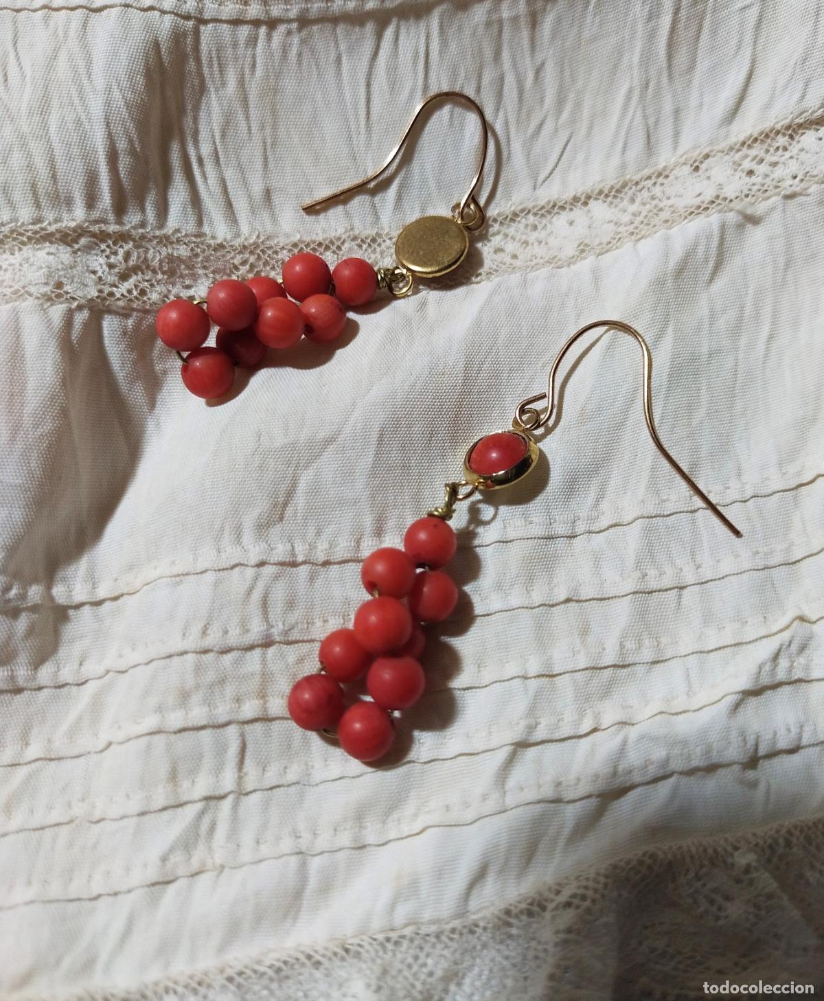 Joyeria: PAREJA DE BONITOS Y ELEGANTES PENDIENTES DE CORAL - Foto 2