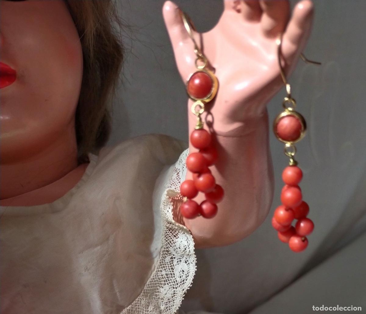 Joyeria: PAREJA DE BONITOS Y ELEGANTES PENDIENTES DE CORAL - Foto 1