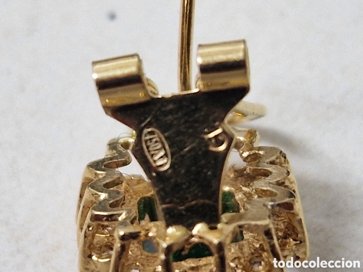 Joyeria: PENDIENTES DE ORO 18 K CON PIEDRA NATURAL - Foto 8