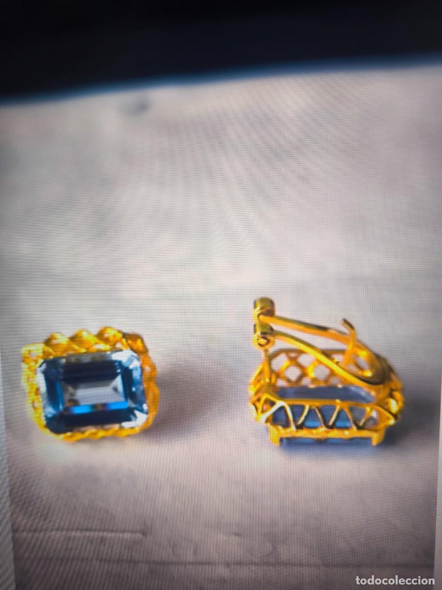 Joyeria: Pendientes de Oro y Aguamarina. - Foto 4
