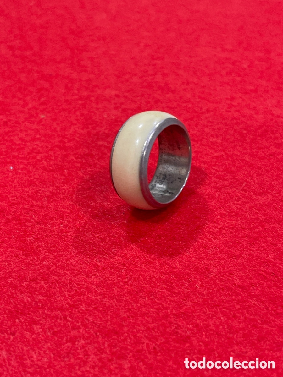 Joyeria: Anillo en plata de ley y hueso. - Foto 2