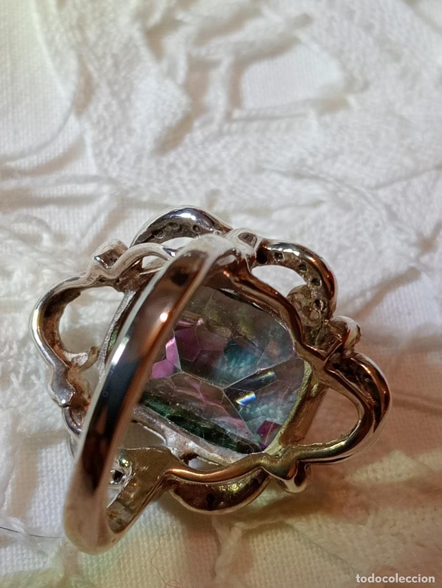 Joyeria: SORTIJA DE PLATA MACIZA Y GRAN TOPACIO M&Iacute;STICO (SIN USAR) - Foto 7