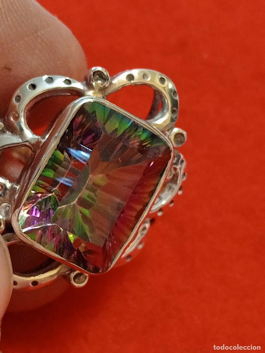 Joyeria: SORTIJA DE PLATA MACIZA Y GRAN TOPACIO M&Iacute;STICO (SIN USAR) - Foto 10