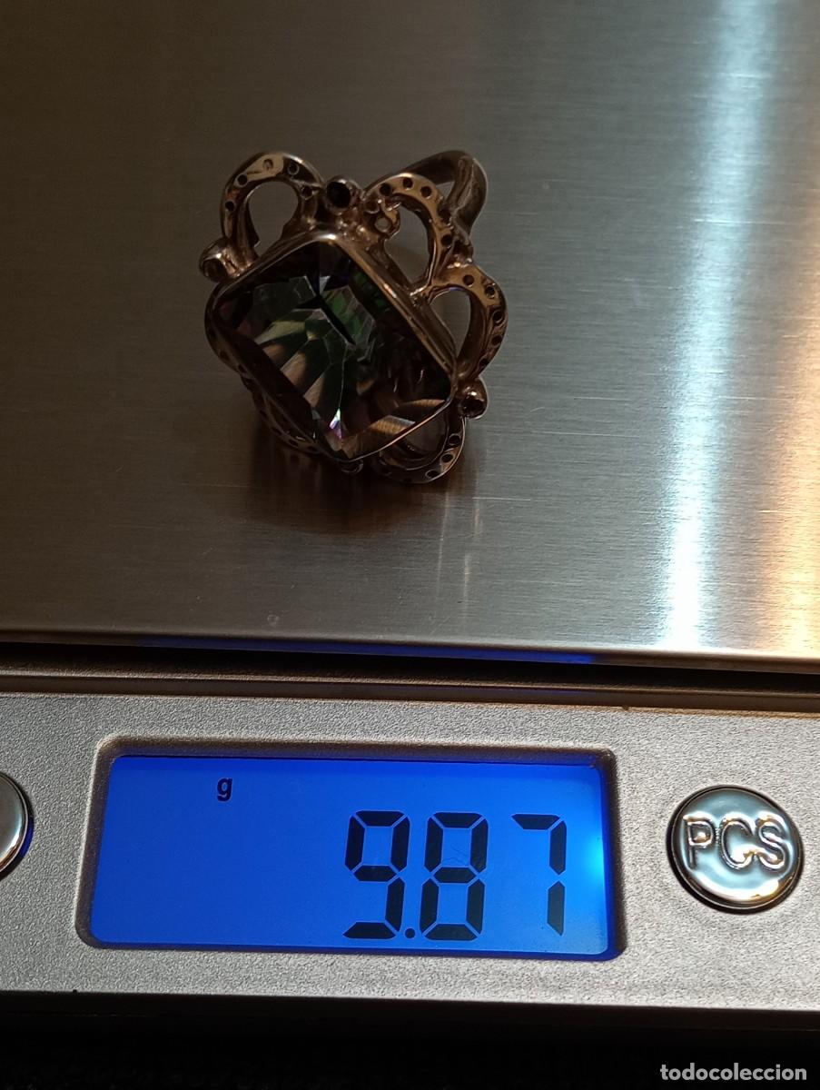 Joyeria: SORTIJA DE PLATA MACIZA Y GRAN TOPACIO M&Iacute;STICO (SIN USAR) - Foto 11