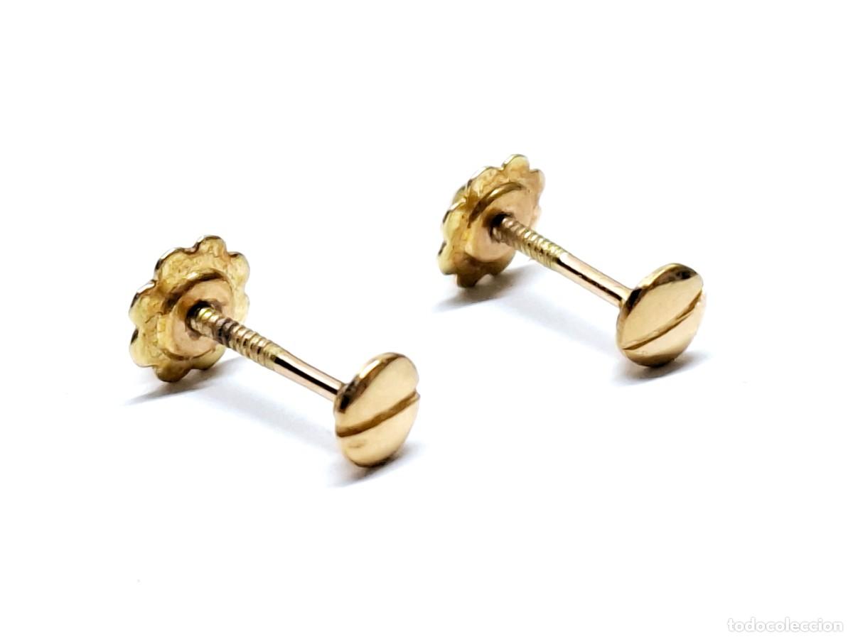 Joyeria: PENDIENTES DE BEB&Eacute; CON FORMA DE TORNILLO EN ORO DE LEY - Foto 5