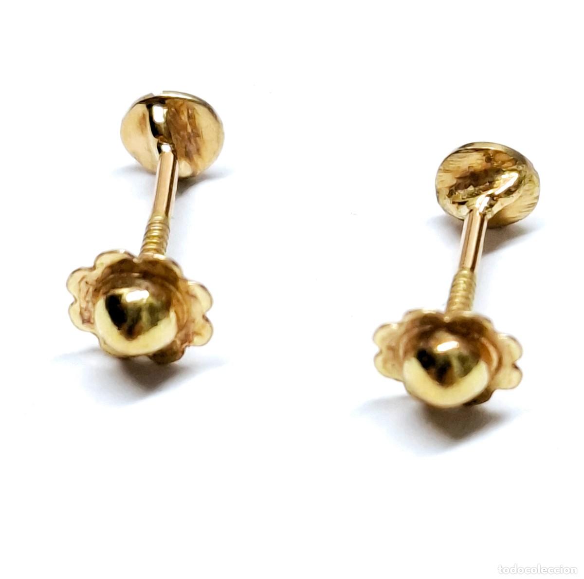 Joyeria: PENDIENTES DE BEB&Eacute; CON FORMA DE TORNILLO EN ORO DE LEY - Foto 9