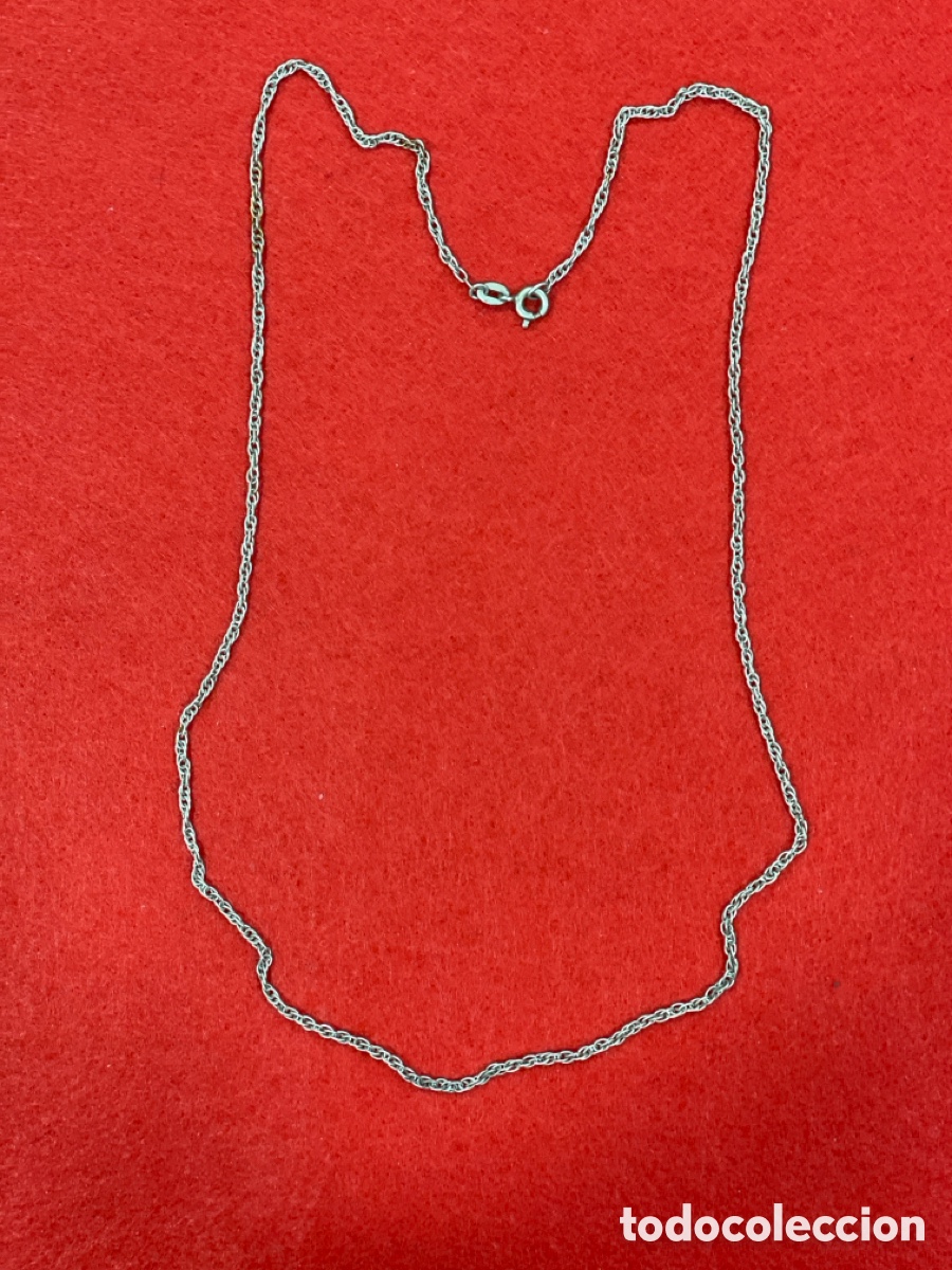 Joyeria: Cadena en plata de ley contrastada, tipo cord&oacute;n. - Foto 1