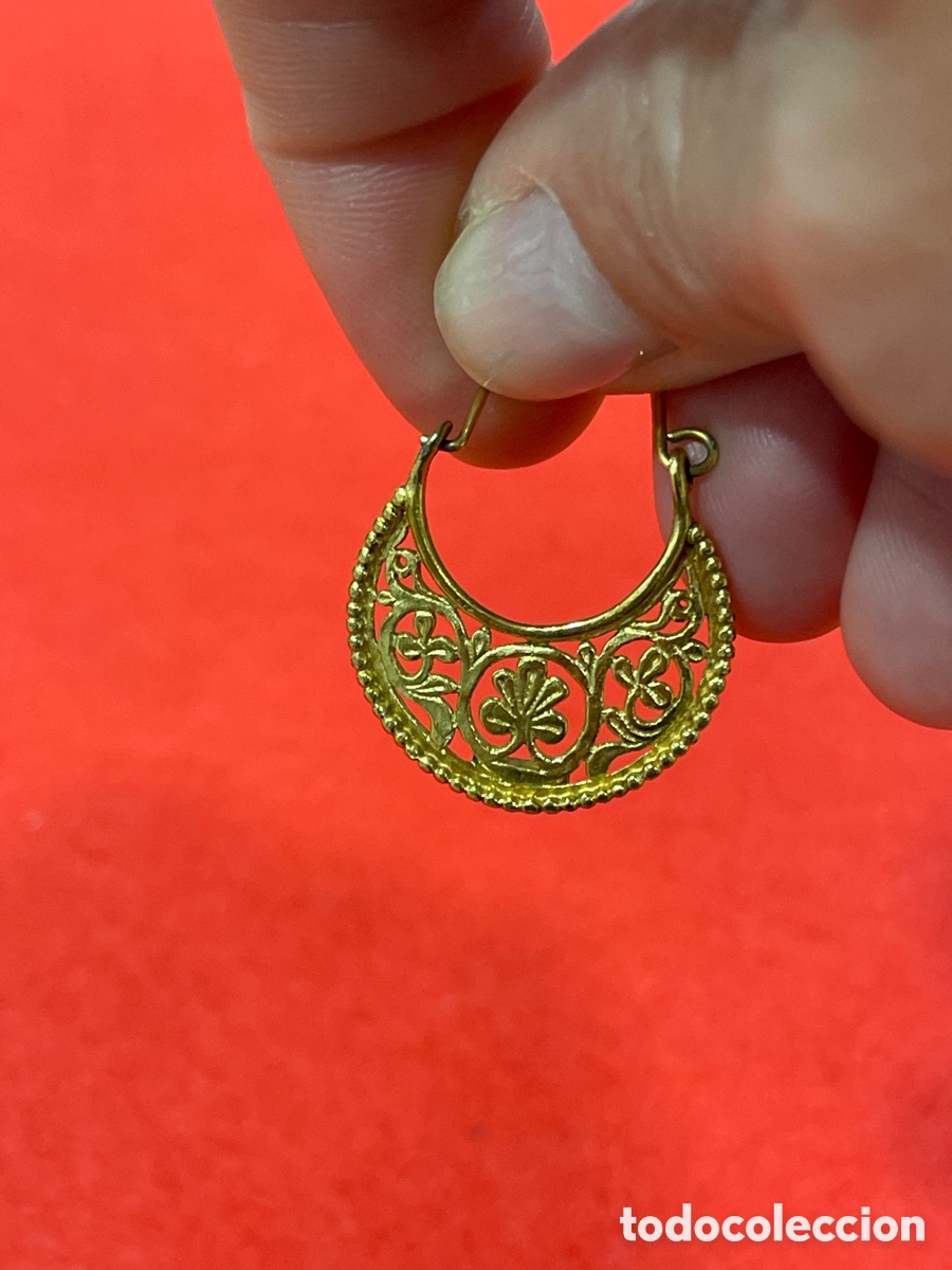 Joyeria: Pendientes chapados en oro. - Foto 2