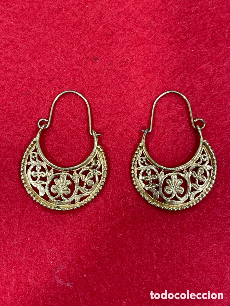 Joyeria: Pendientes chapados en oro. - Foto 1