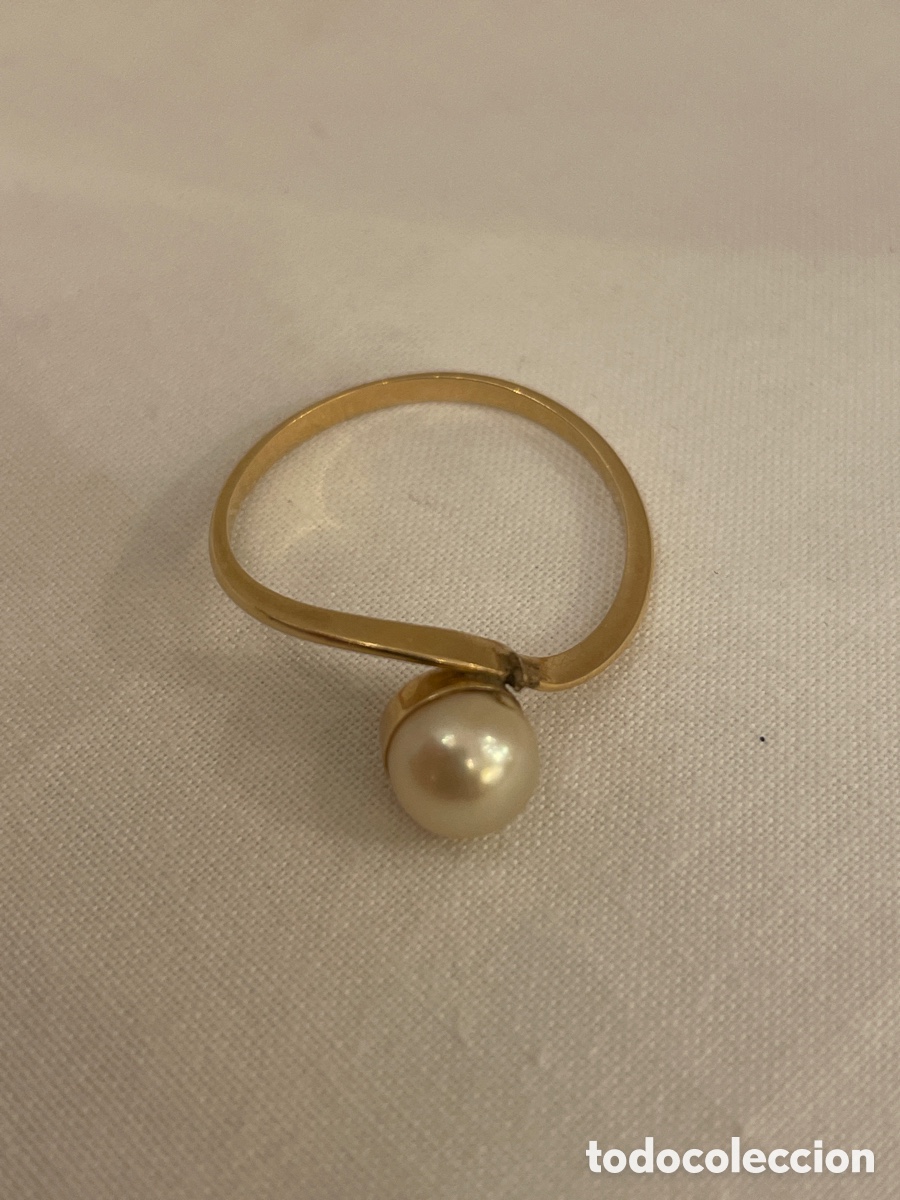 Joyeria: Anillo de oro 18K y perla. - Foto 2