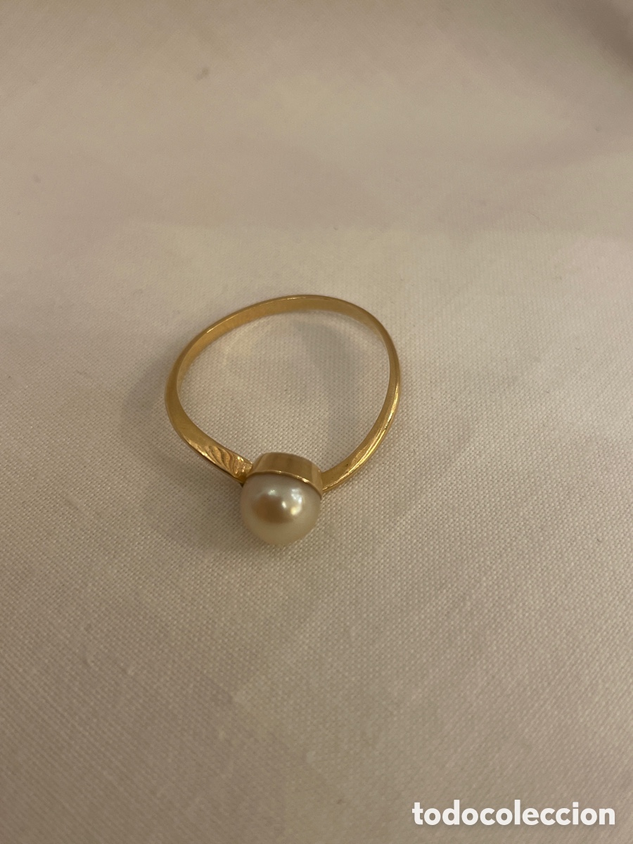 Joyeria: Anillo de oro 18K y perla. - Foto 3