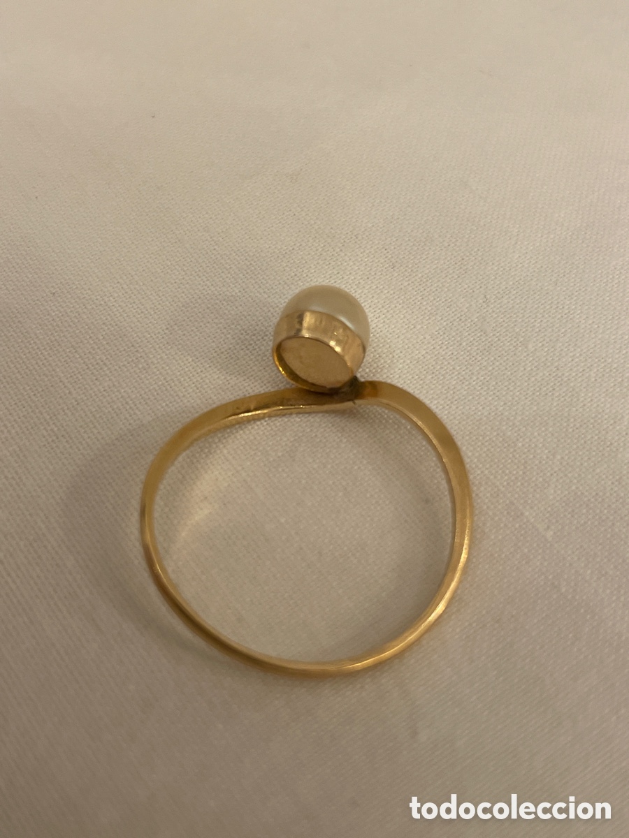Joyeria: Anillo de oro 18K y perla. - Foto 4