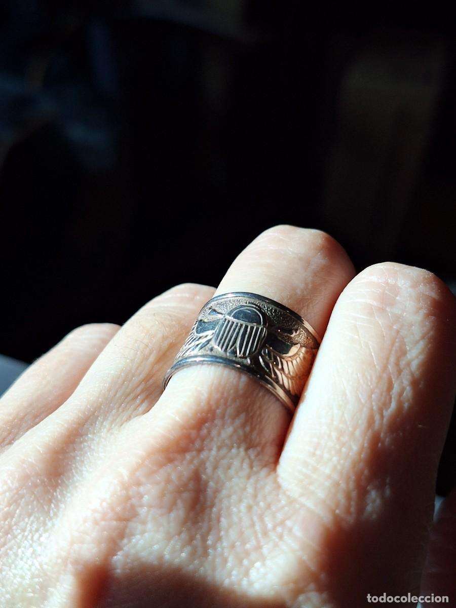Joyeria: Anillo de plata y esmalte, vintage d&eacute;cada 90 - Foto 1