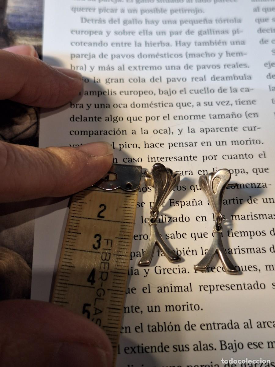 Joyeria: Pendientes plata maciza vintage d&eacute;cada 90 - Foto 4