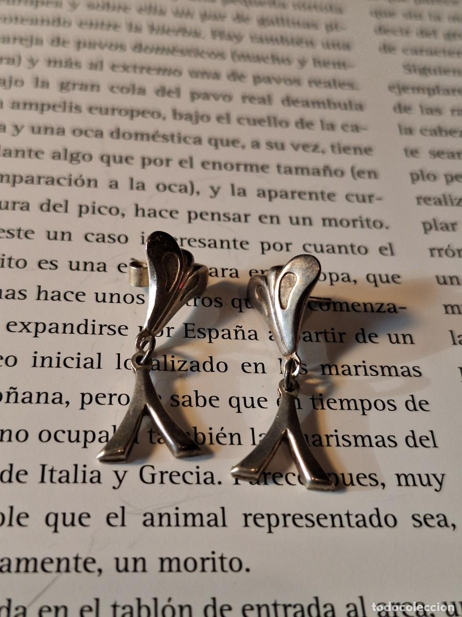 Joyeria: Pendientes plata maciza vintage d&eacute;cada 90 - Foto 5