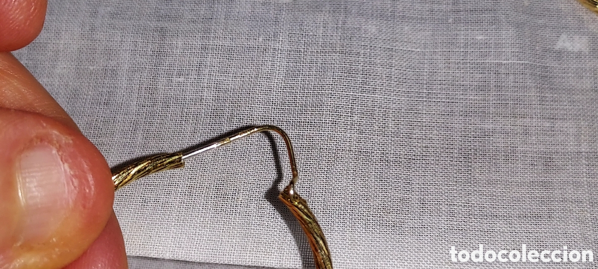 Joyeria: PENDIENTES DE ARO.ARETAS DE PLATA DORADA - Foto 2