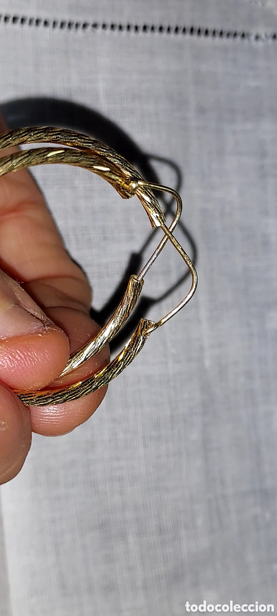 Joyeria: PENDIENTES DE ARO.ARETAS DE PLATA DORADA - Foto 4