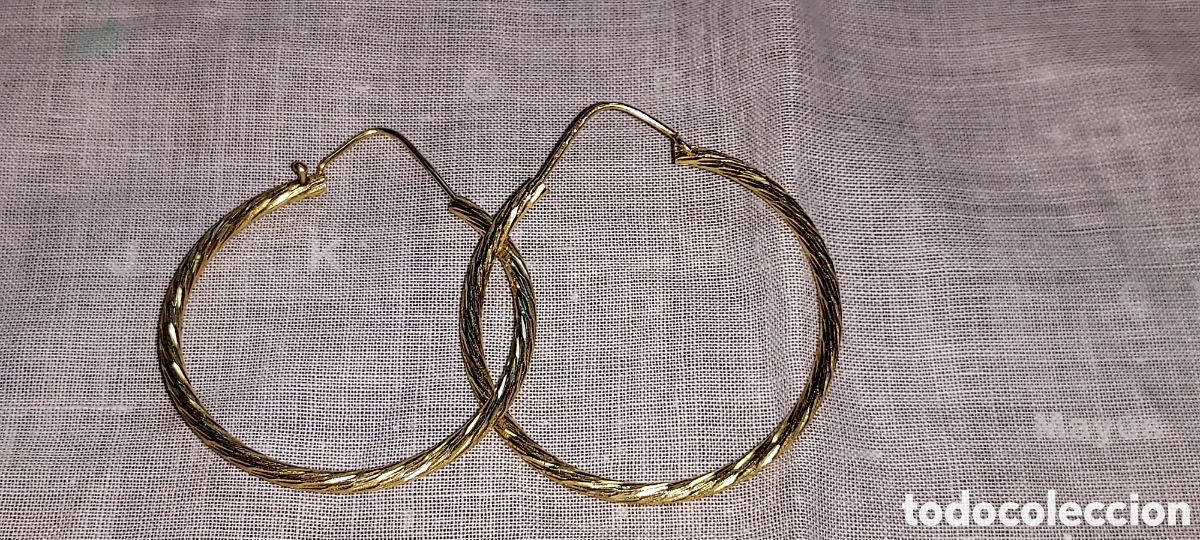Joyeria: PENDIENTES DE ARO.ARETAS DE PLATA DORADA - Foto 5