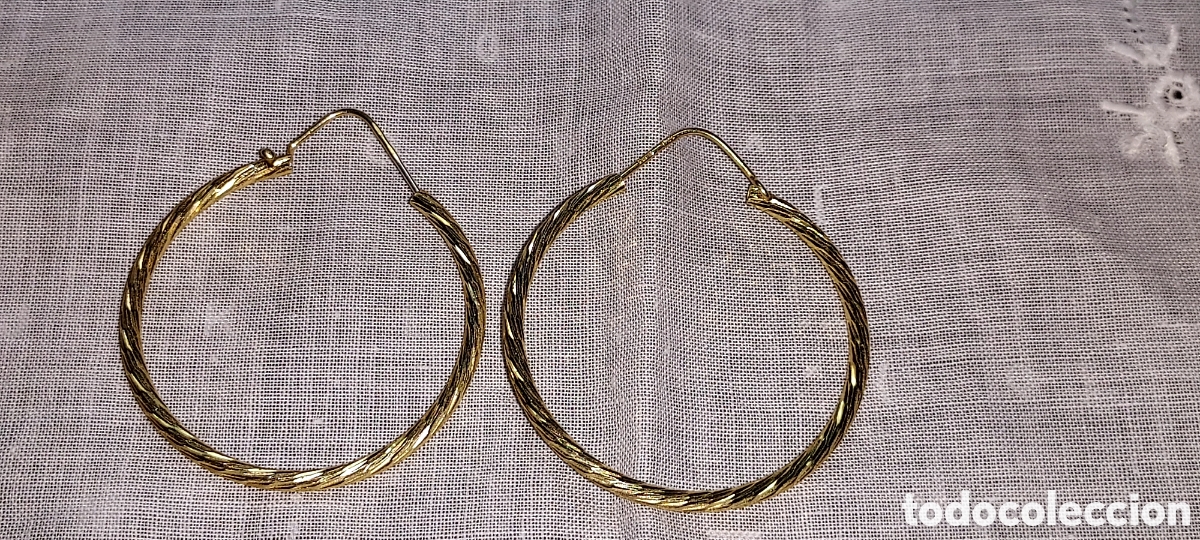 Joyeria: PENDIENTES DE ARO.ARETAS DE PLATA DORADA - Foto 6