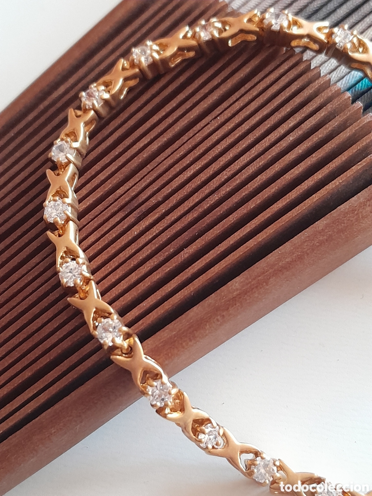 Joyeria: ESPECTACULAR PULSERA RIVIERE CON CIRCONIOS Y DOBLE CIERRE - Foto 1