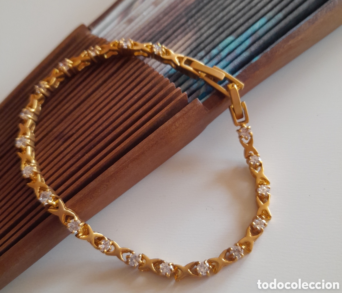 Joyeria: ESPECTACULAR PULSERA RIVIERE CON CIRCONIOS Y DOBLE CIERRE - Foto 3