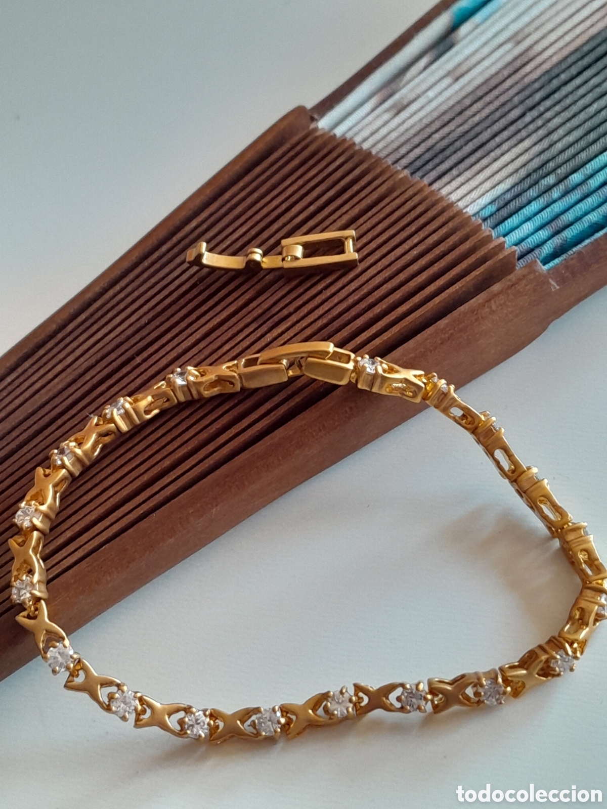 Joyeria: ESPECTACULAR PULSERA RIVIERE CON CIRCONIOS Y DOBLE CIERRE - Foto 4
