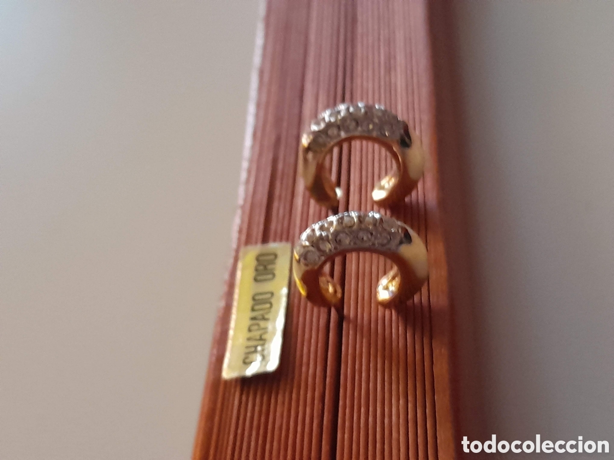 Joyeria: PENDIENTES ARGOLLA DE CRISTAL. CHAPADO EN ORO - Foto 9